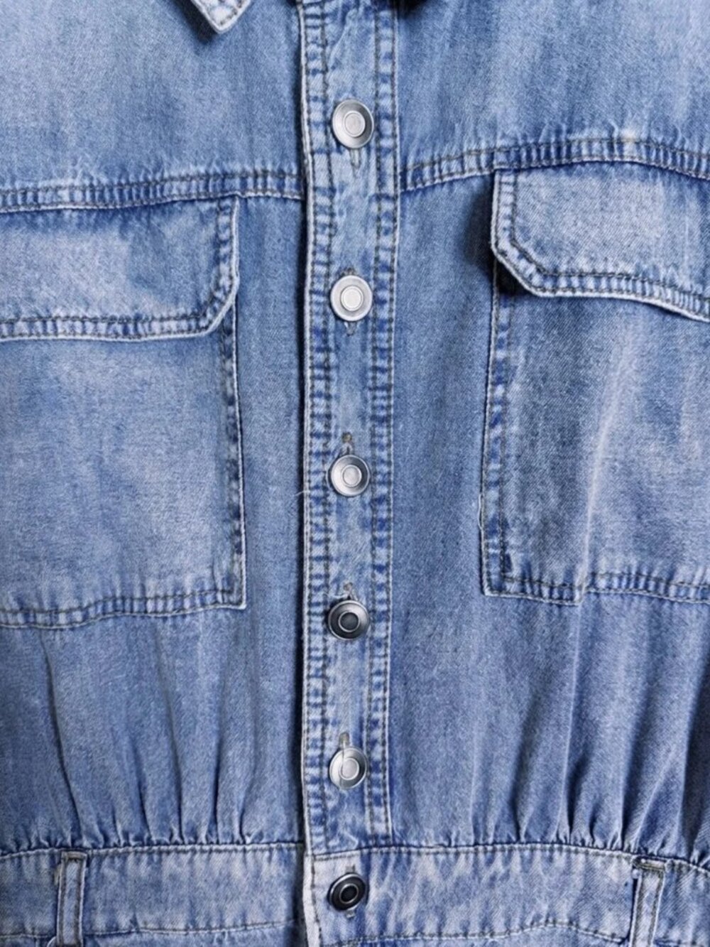 Given Kale Short Sleeve Denim Maxi Dress with Front Split (Size XL) - NEW!!! - Picture 6 of 11